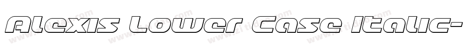 Alexis Lower Case Italic字体转换